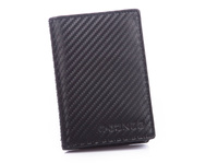 Men's vertical RFID card case black J Jones Carbon