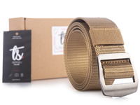 SERGEJ SPARTAN Beige men's tactical clip-on trouser belt