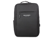 Black backpack for 15.6" laptop and USB port for study / work