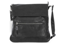 Bag Street Black women's shoulder bag with flap