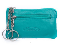 Turquoise leather key case from Bag Street