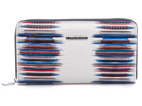 Jennifer Jones women's wallet pencil case white and blue