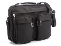 Large leather men's A4 work bag SERGEJ
