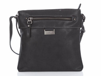 Jennifer Jones black eco leather women's shoulder bag