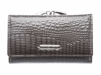 Jennifer Jones Large grey lacquered women's wallet