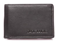 J Jones Men's Pocket Leather Wallet Black