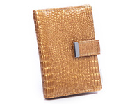 Jennifer Jones gold lacquered card and document case
