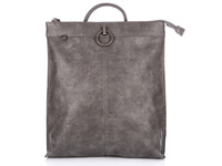 Jennifer Jones Women's urban backpack in eco leather grey