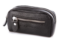 Leather large key case black J Jones