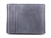 J Jones men's grey leather wallet