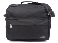 Men's capacious A4 shoulder bag black Bellugio SANCHEZ