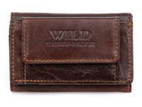 Dark brown small men's wallet WILD Thing's Only