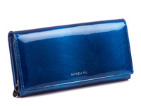 PATRIZIA Large women's wallet lacquered blue 