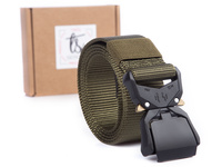 Military trouser belt for men green SERGEJ DRAGON 