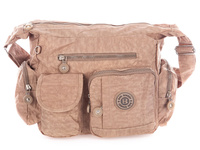 Bag Street Lightweight beige women's fabric handbag