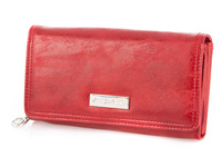 Large red Jennifer Jones women's ecological leather wallet