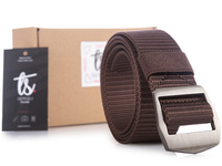 SERGEJ SPARTAN Brown tactical men's belt for clip-on pants