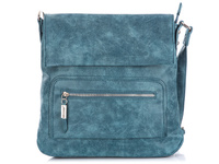 Bag Street Women's shoulder bag blue with flap