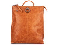 Jennifer Jones Brown women's A4 backpack in eco leather
