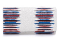 Jennifer Jones Women's white and blue lacquered wallet large