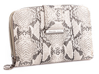 Gray women's imitation snakeskin wallet Jennifer Jones