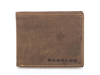 Harold's men's raw natural leather wallet beige