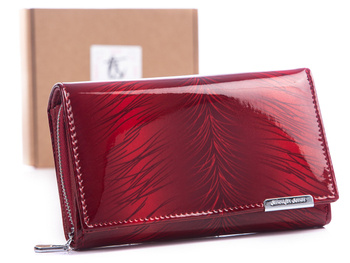 Jennifer Jones Large cherry lacquered women's wallet