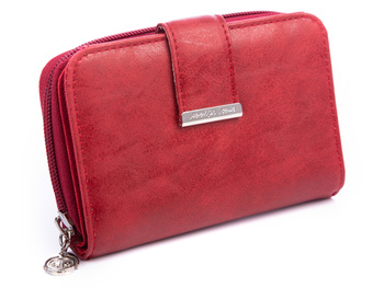 Jennifer Jones red women's wallet in soft eco leather