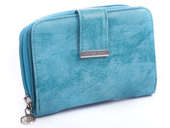 Jennifer Jones women's turquoise soft eco leather wallet