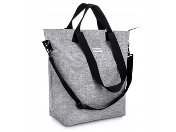 Large fabric women's shopper bag grey Zagatto