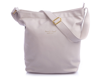Pearl white women's soft urban shoulder bag Jennifer Jones