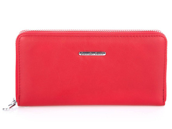 Women's all-round zippered wallet red Jennifer Jones