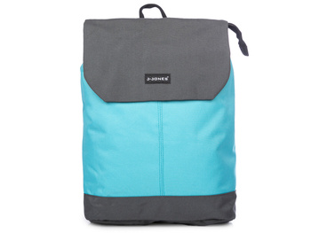 Blauer minimalistischer A4-Rucksack mit Stoffklappe von J Jones