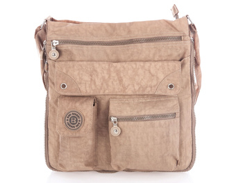 Leichte erweiterbare Damentasche beige Tasche Street