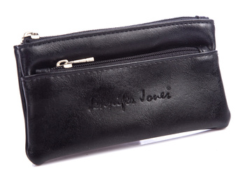 Black soft eco leather key case by Jennifer Jones