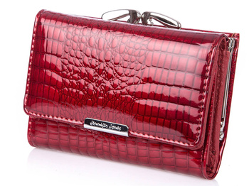 Jennifer Jones Medium red lacquered women's wallet