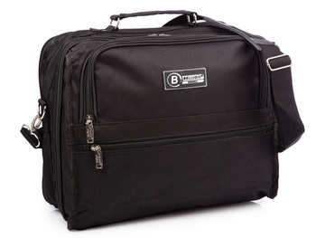 Duża torba męska do pracy 3-komorowa na dokumenty A4 materiałowa Bellugio