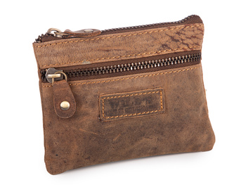 Skórzane etui na klucze w stylu vintage brązowe