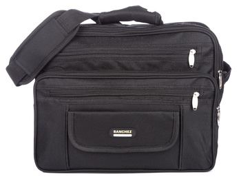 SANCHEZ Schwarze große Herren-Umhängetasche