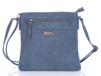 Jennifer Jones blaue Öko-Leder-Umhängetasche für Damen