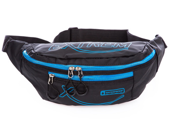 Waterproof hip kidney pouch black and blue
