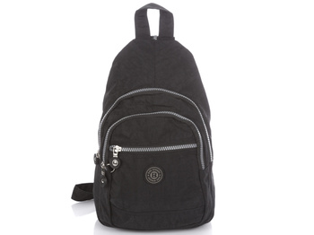 One shoulder fabric backpack black Bag Street