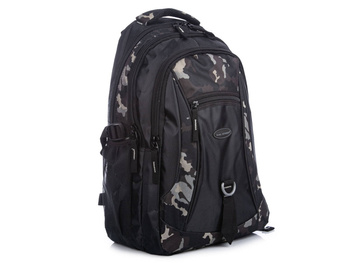 Backpack For Work / School- Black Bag Street with Moro