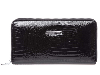 Jennifer Jones Women's black lacquered pencil wallet