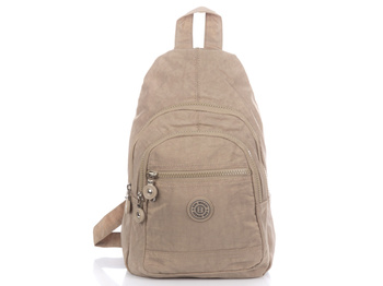 Bag Street beige fabric one shoulder backpack