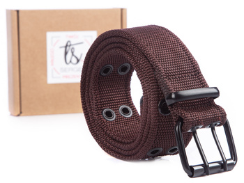 Men's double trouser belt brown SERGEJ ARNOLD