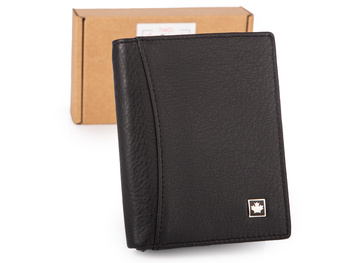 Duży pionowy czarny portfel męski WILD Things Only ze skóry naturalnej i ochroną RFID