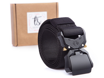 Men's military trouser belt black SERGEJ DRAGON