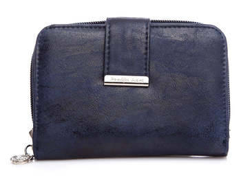 Jennifer Jones Damen Portemonnaie aus weichem Öko-Leder in Marineblau