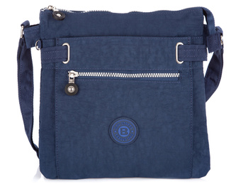 Bag Street Materiałowa torebka na ramię granatowa